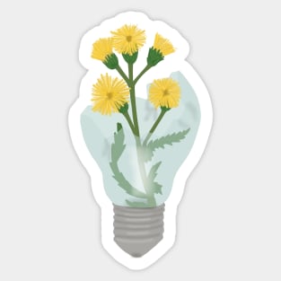 Broken dandelion bulb Sticker